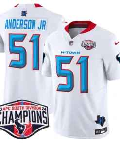 C.J. Stroud Houston Texans Nike 2024 AFC South Division Champions Patch Vapor Limited Stitched Jersey - Powder Blue - Image 51