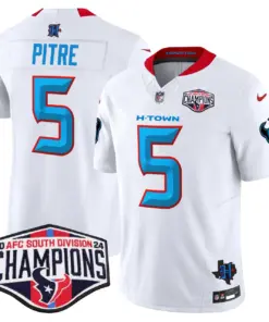 C.J. Stroud Houston Texans Nike 2024 AFC South Division Champions Patch Vapor Limited Stitched Jersey - Powder Blue - Image 52