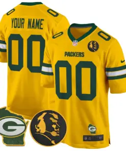 John Madden Green Bay Packers Nike Home Patch Custom Game Stitched Jersey - Black - Image 6