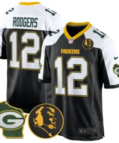 John Madden Green Bay Packers Nike Home Patch Game Stitched Jersey - Anthracite - Image 4