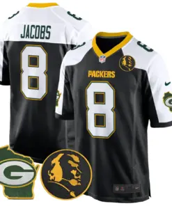 John Madden Green Bay Packers Nike Home Patch Game Stitched Jersey - Anthracite - Image 7