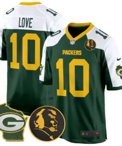John Madden Green Bay Packers Nike Home Patch Game Stitched Jersey - Anthracite - Image 9