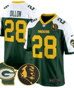 John Madden Green Bay Packers Nike Home Patch Game Stitched Jersey - Anthracite - Image 10