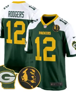 John Madden Green Bay Packers Nike Home Patch Game Stitched Jersey - Anthracite - Image 12