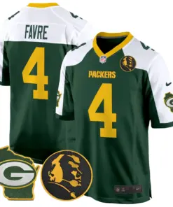 John Madden Green Bay Packers Nike Home Patch Game Stitched Jersey - Anthracite - Image 13