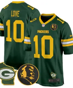 John Madden Green Bay Packers Nike Home Patch Game Stitched Jersey - Anthracite - Image 17