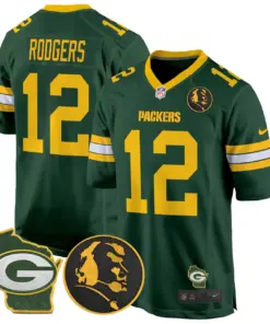 John Madden Green Bay Packers Nike Home Patch Game Stitched Jersey - Anthracite - Image 20