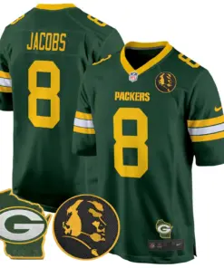 John Madden Green Bay Packers Nike Home Patch Game Stitched Jersey - Anthracite - Image 23