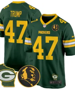 John Madden Green Bay Packers Nike Home Patch Game Stitched Jersey - Anthracite - Image 24