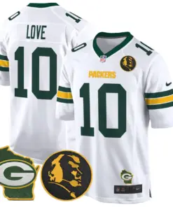 John Madden Green Bay Packers Nike Home Patch Game Stitched Jersey - Anthracite - Image 25