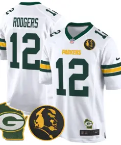John Madden Green Bay Packers Nike Home Patch Game Stitched Jersey - Anthracite - Image 28