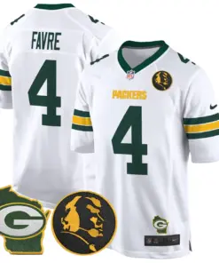John Madden Green Bay Packers Nike Home Patch Game Stitched Jersey - Anthracite - Image 29