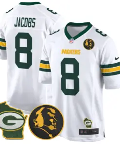 John Madden Green Bay Packers Nike Home Patch Game Stitched Jersey - Anthracite - Image 31