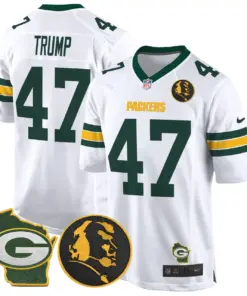 John Madden Green Bay Packers Nike Home Patch Game Stitched Jersey - Anthracite - Image 32