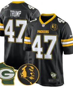 John Madden Green Bay Packers Nike Home Patch Game Stitched Jersey - Anthracite - Image 40