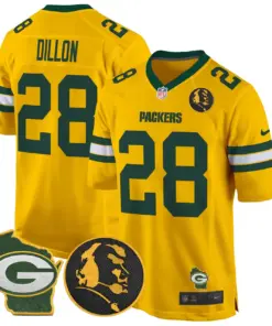 John Madden Green Bay Packers Nike Home Patch Game Stitched Jersey - Anthracite - Image 42