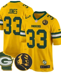 John Madden Green Bay Packers Nike Home Patch Game Stitched Jersey - Anthracite - Image 43