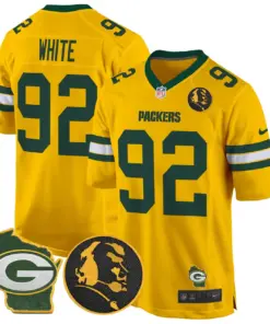 John Madden Green Bay Packers Nike Home Patch Game Stitched Jersey - Anthracite - Image 46