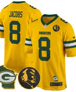John Madden Green Bay Packers Nike Home Patch Game Stitched Jersey - Anthracite - Image 47