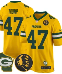 John Madden Green Bay Packers Nike Home Patch Game Stitched Jersey - Anthracite - Image 48