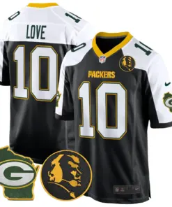 John Madden Green Bay Packers Nike Home Patch Game Stitched Jersey - Anthracite