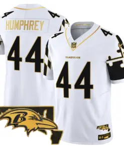 Derrick Henry Baltimore Ravens Nike Maryland Flag Map Patch Gold Vapor Limited Stitched Jersey - Black - Image 21