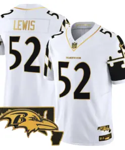Derrick Henry Baltimore Ravens Nike Maryland Flag Map Patch Gold Vapor Limited Stitched Jersey - Black - Image 22