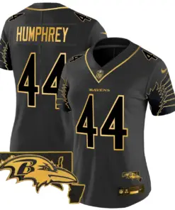 Baltimore Ravens Nike Women's Maryland Patch Gold Vapor Limited Stitched Jersey - Black - Image 14