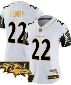 Baltimore Ravens Nike Women's Maryland Patch Gold Vapor Limited Stitched Jersey - Black - Image 19
