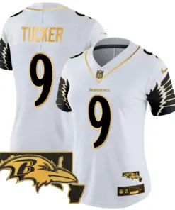 Baltimore Ravens Nike Women's Maryland Patch Gold Vapor Limited Stitched Jersey - Black - Image 21