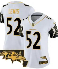 Baltimore Ravens Nike Women's Maryland Patch Gold Vapor Limited Stitched Jersey - Black - Image 24