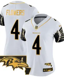 Baltimore Ravens Nike Women's Maryland Patch Gold Vapor Limited Stitched Jersey - Black - Image 25