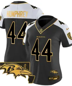 Baltimore Ravens Nike Women's Maryland Patch Gold Vapor Limited Stitched Jersey - Black - Image 32
