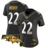 Baltimore Ravens Nike Women's Maryland Patch Gold Vapor Limited Stitched Jersey - Black