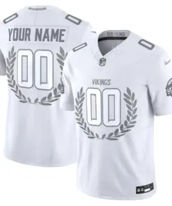 Minnesota Vikings Nike MVP Platinum Vapor Custom Limited Stitched Jersey - White