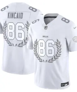 Buffalo Bills Nike MVP Platinum Vapor Limited Stitched Jersey - White - Image 6