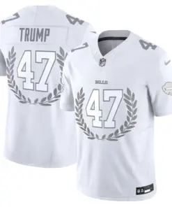 Buffalo Bills Nike MVP Platinum Vapor Limited Stitched Jersey - White - Image 8