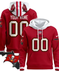 Tampa Bay Buccaneers Nike Florida Patch Custom Stitched Pullover Hoodie - Black - Image 3