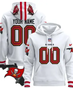 Tampa Bay Buccaneers Nike Florida Patch Custom Stitched Pullover Hoodie - Black - Image 4