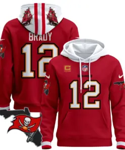Alternative view of Tampa Bay Buccaneers Nike Florida Patch Stitched Pullover Hoodie - Red