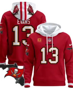 Tampa Bay Buccaneers Nike Florida Patch Stitched Pullover Hoodie - Red - Image 3