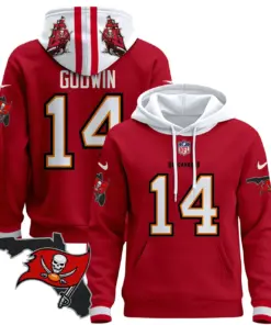 Tampa Bay Buccaneers Nike Florida Patch Stitched Pullover Hoodie - Red - Image 4
