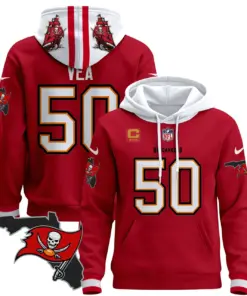 Tampa Bay Buccaneers Nike Florida Patch Stitched Pullover Hoodie - Red - Image 5