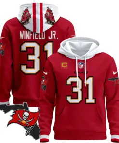 Tampa Bay Buccaneers Nike Florida Patch Stitched Pullover Hoodie - Red - Image 6