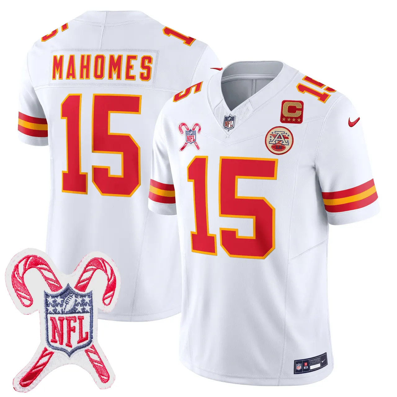 Kansas City Chiefs Nike Christmas Patch Limited Jersey - Red - Image 2