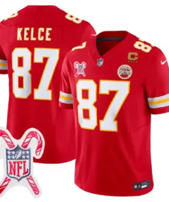 Kansas City Chiefs Nike Christmas Patch Limited Jersey - Red - Image 3