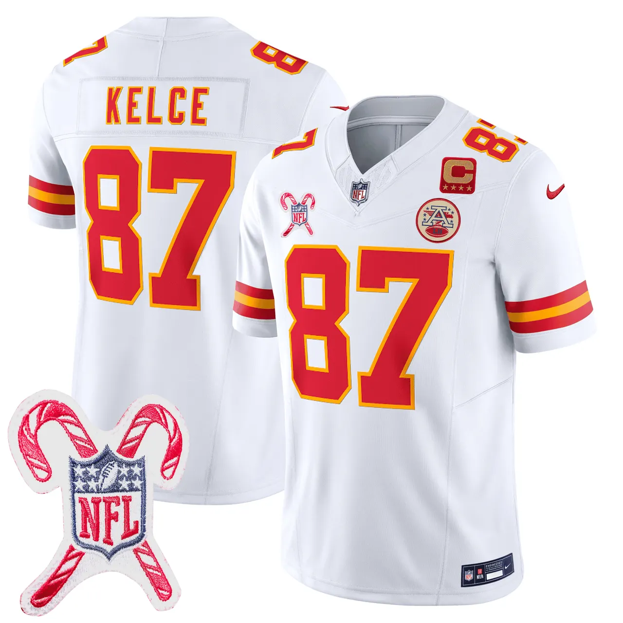 Kansas City Chiefs Nike Christmas Patch Limited Jersey - Red - Image 4