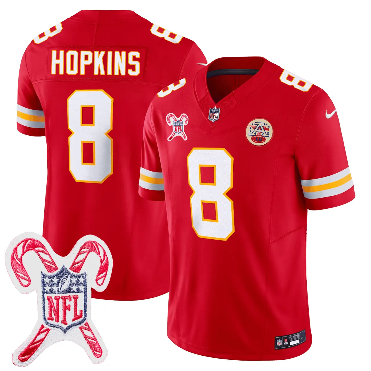 Kansas City Chiefs Nike Christmas Patch Limited Jersey - Red - Image 5