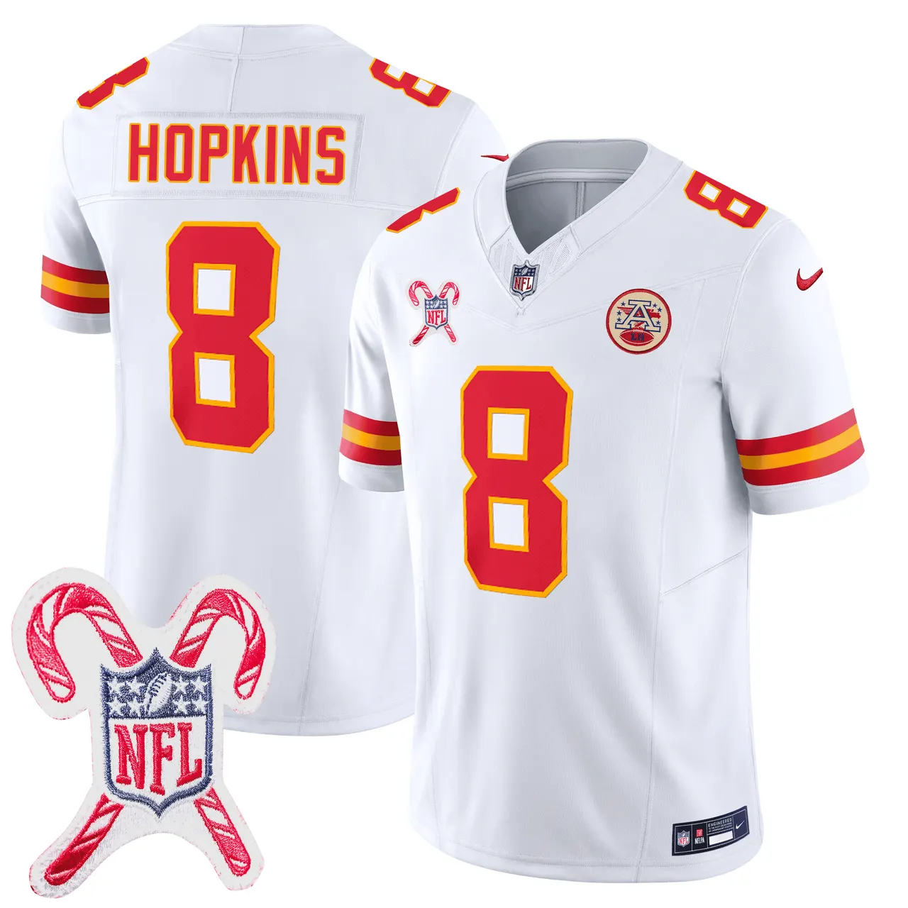 Kansas City Chiefs Nike Christmas Patch Limited Jersey - Red - Image 6