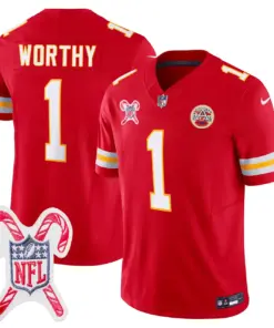 Kansas City Chiefs Nike Christmas Patch Limited Jersey - Red - Image 7